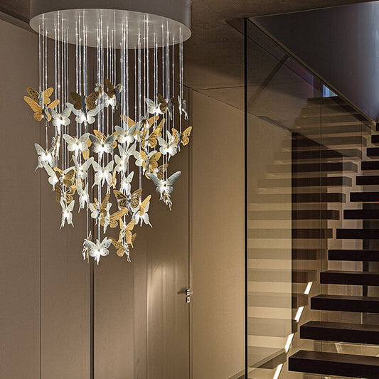 Fairies The Mystery of Where They Came From - 01017236 Lladro Niagara Chandelier 0.8m Gold Lustre - Lifestyle 1