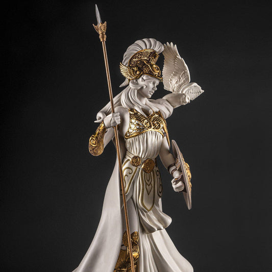 Greek Mythology Why did Athena Punish Medusa - 01009754 Lladro Athena Sculpture - Left