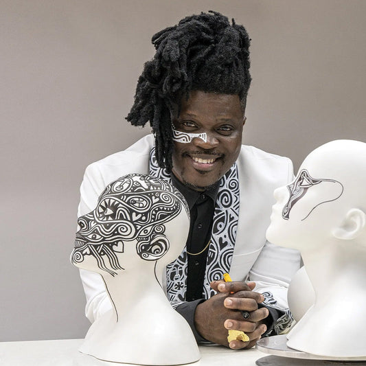 Láolú Senbanjo Bringing Tribal Expressions to the World - 01009667 Lladro The Dreamer by Láolú - Bust Sculpture Limited Edition - Making-of with Láolú senbanjo