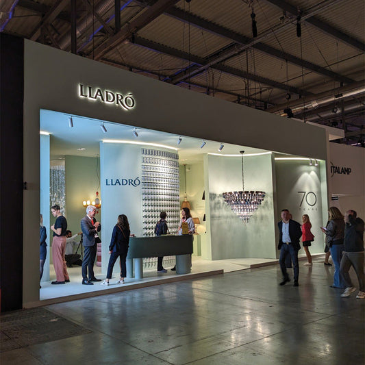 Reporting From Euroluce Salone Del Mobile 2023 Lladro's Lighting Display -Lladro Euroluce Salone del Mobile 2023 stall Lighting Chandelier