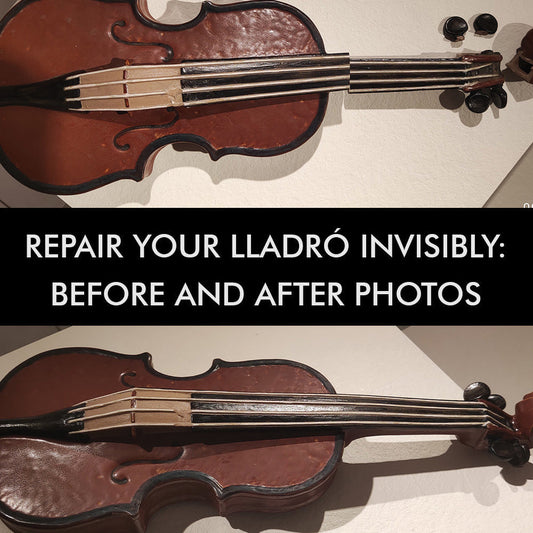 Repair Your Lladro Pieces Invisibly Before and After Photos - Violinist