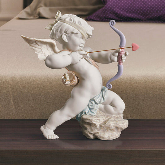 Representations Of Cupid as A Child and What That Reflects - 01009209 Lladro Straight to The Heart Cupid Angel Figurine