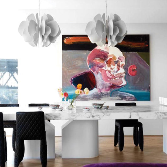 Spotted Nightbloom Hanging Lamp in Belle Magazine - 01023983 Lladro Nightbloom Hanging Lamp 60cm White - Belle Magazine Australia February 2024 - 61