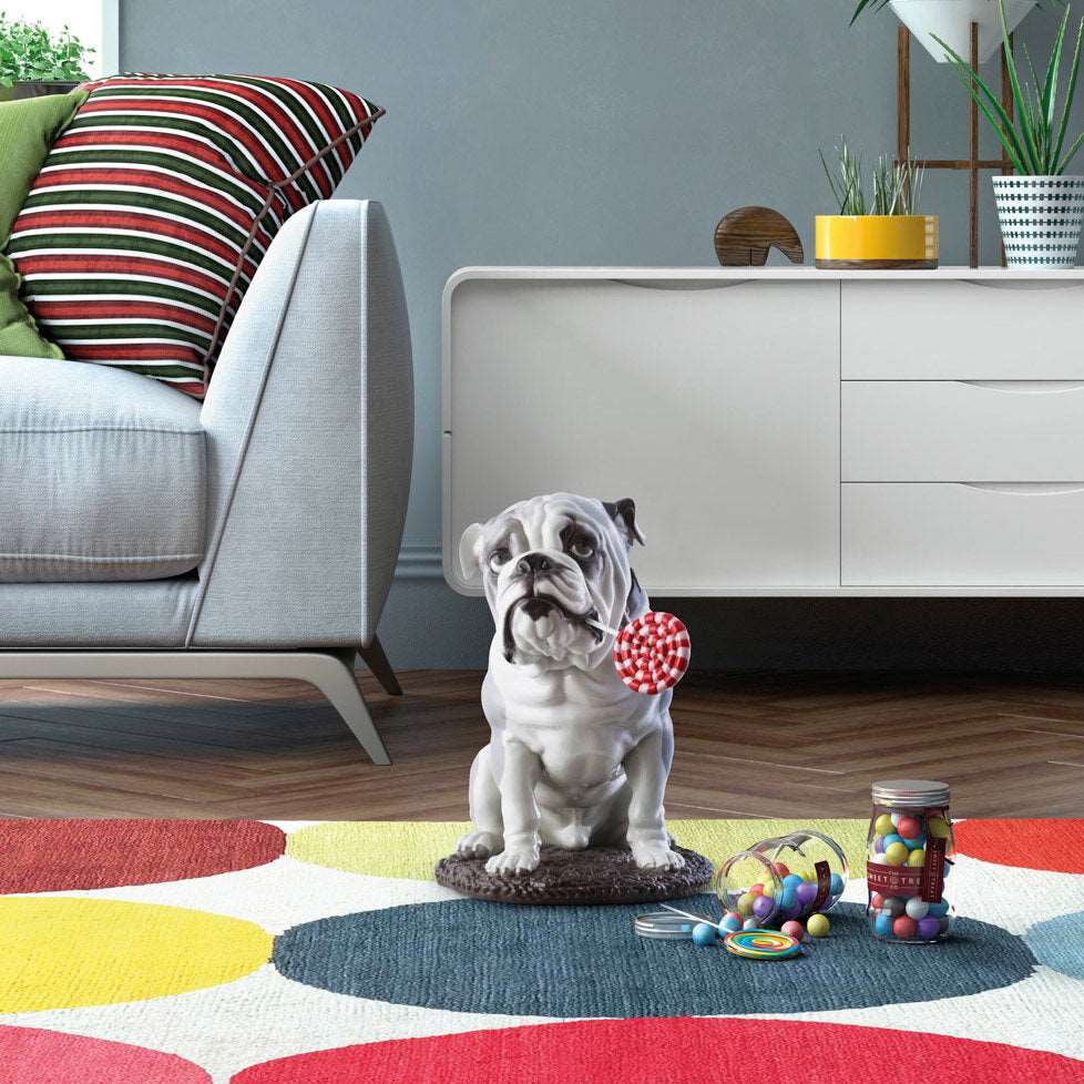 Buy Authentic Lladró Lladró Bulldog with Lollipop Dog Sculpture - FormFluent Sydney Australia