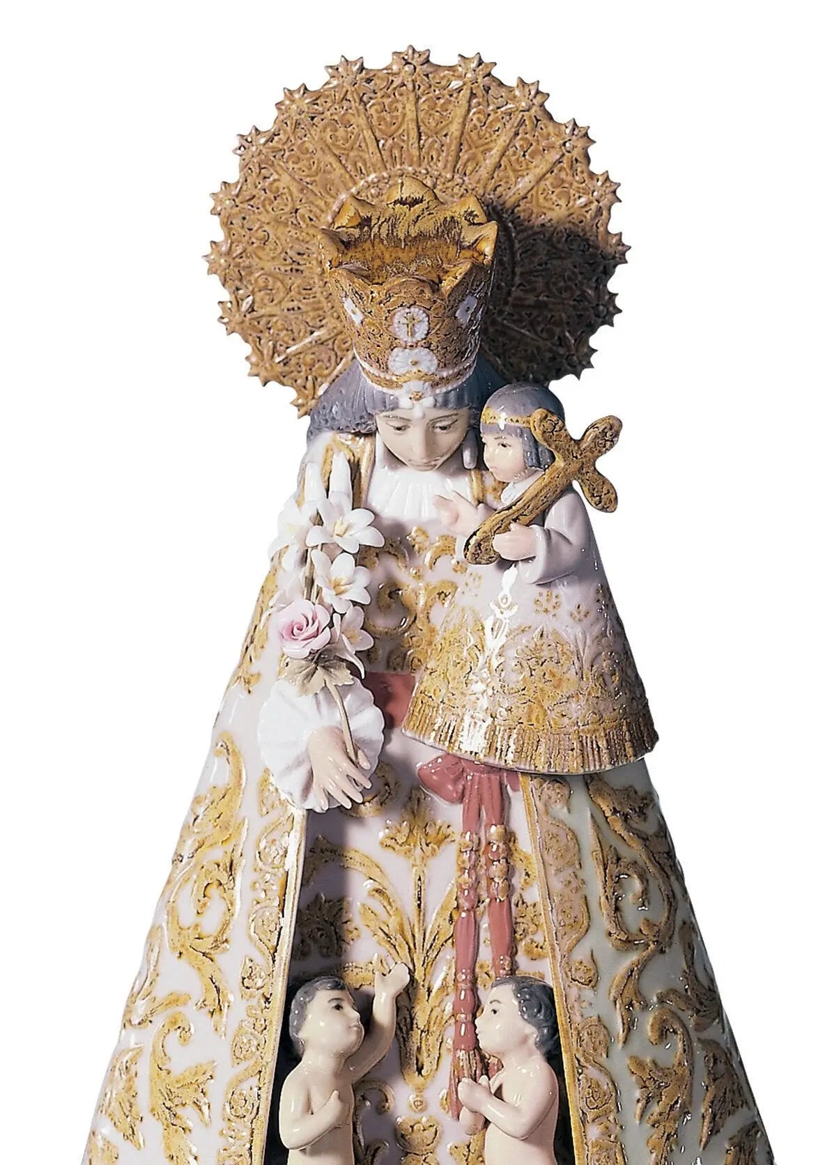 Lladró Our Lady of The Forsaken Virgin Mary Figurine Numbered Edition Sculpture by Lladró at FormFluent