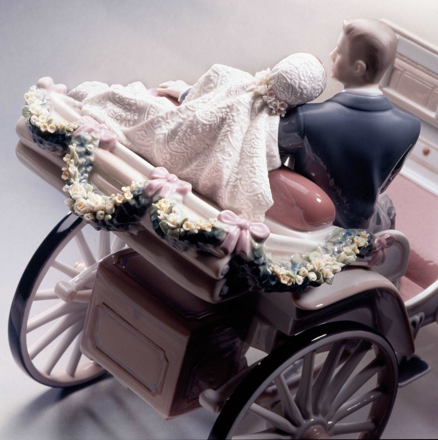 Lladró Bridal Carriage Couple Sculpture Limited Edition by Lladró at FormFluent