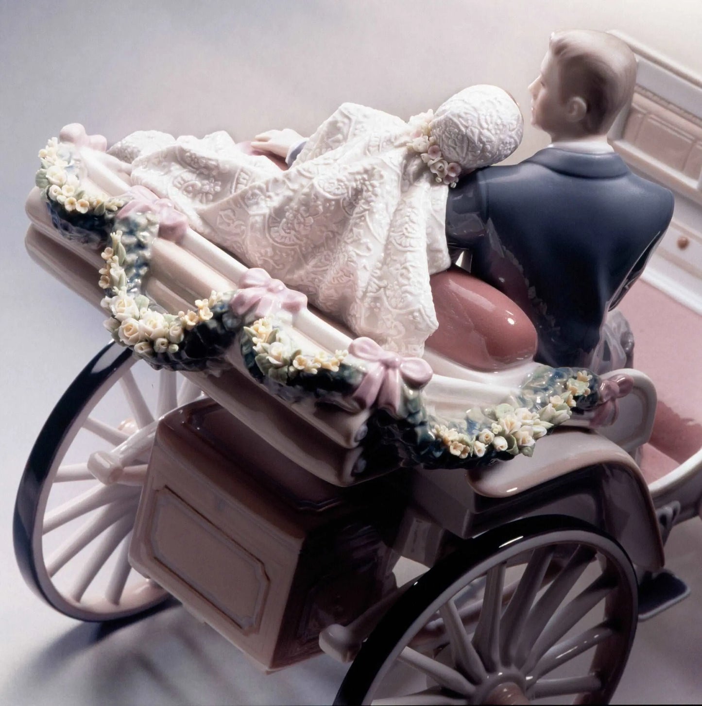 Lladró Bridal Carriage Couple Sculpture Limited Edition Sculpture by Lladró at FormFluent