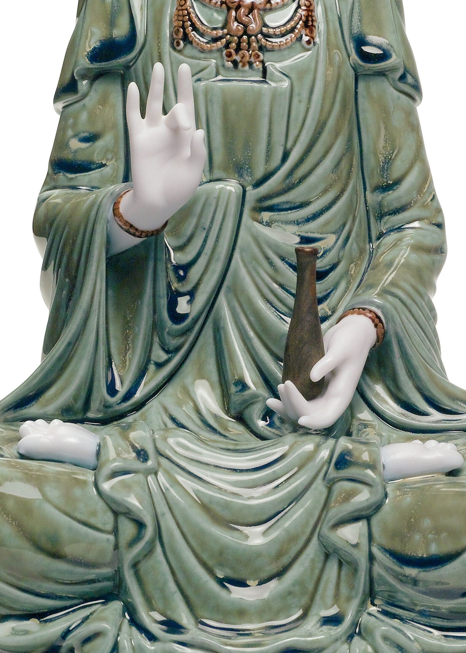 Lladró Kwan Yin Figurine Green   FormFluent