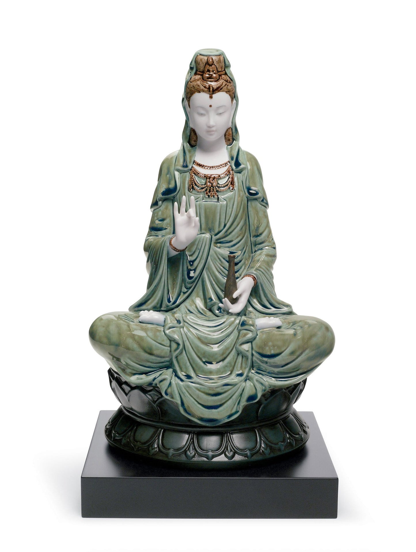 Lladró Kwan Yin Figurine Green FormFluent