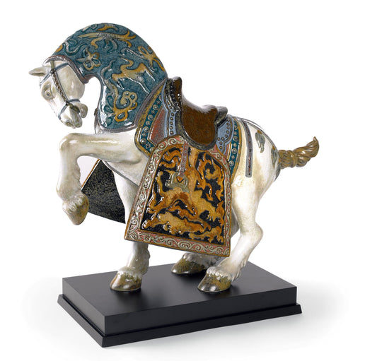 Lladró Oriental Horse Sculpture Glazed Limited Edition FormFluent