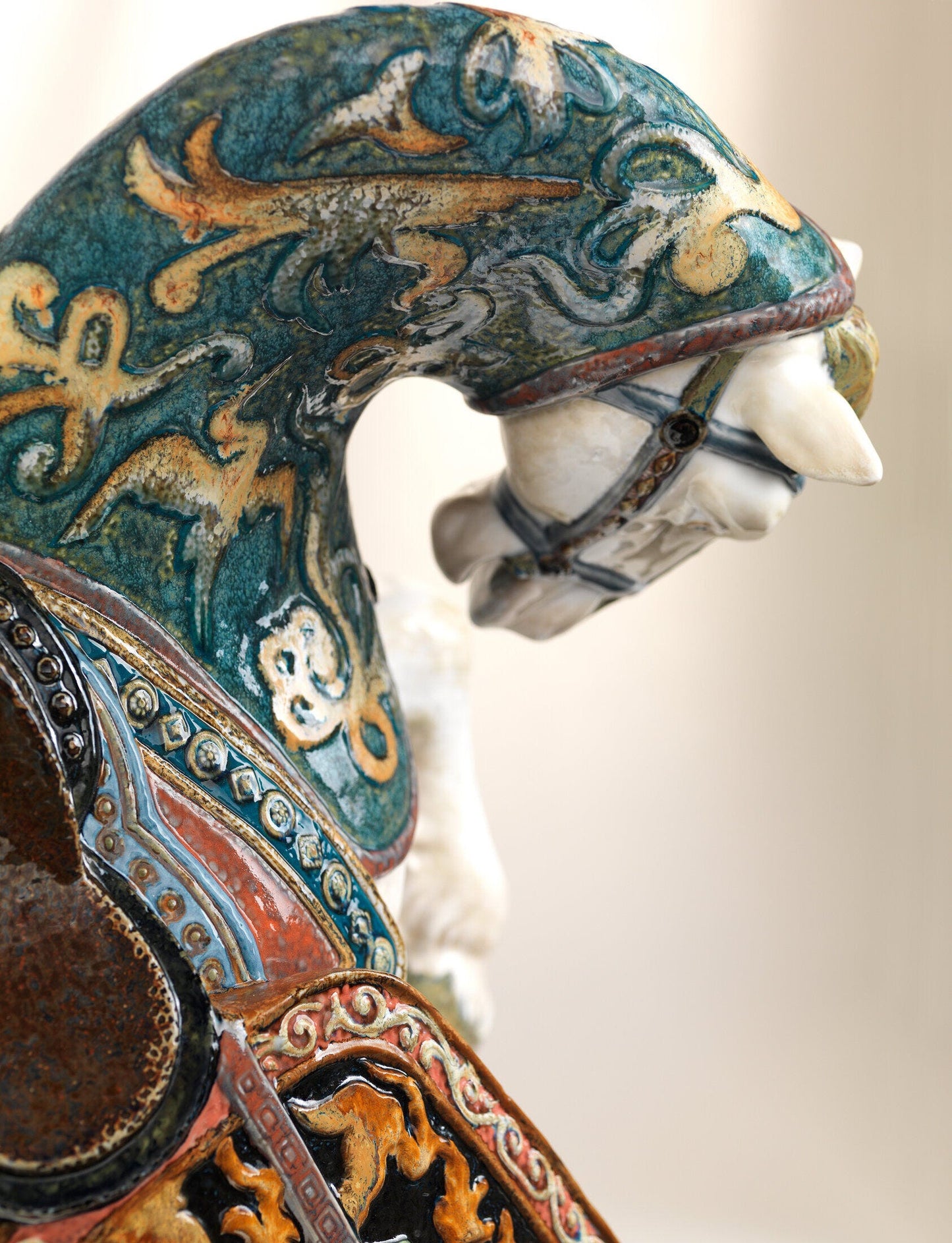 Lladró Oriental Horse Sculpture Glazed Limited Edition FormFluent