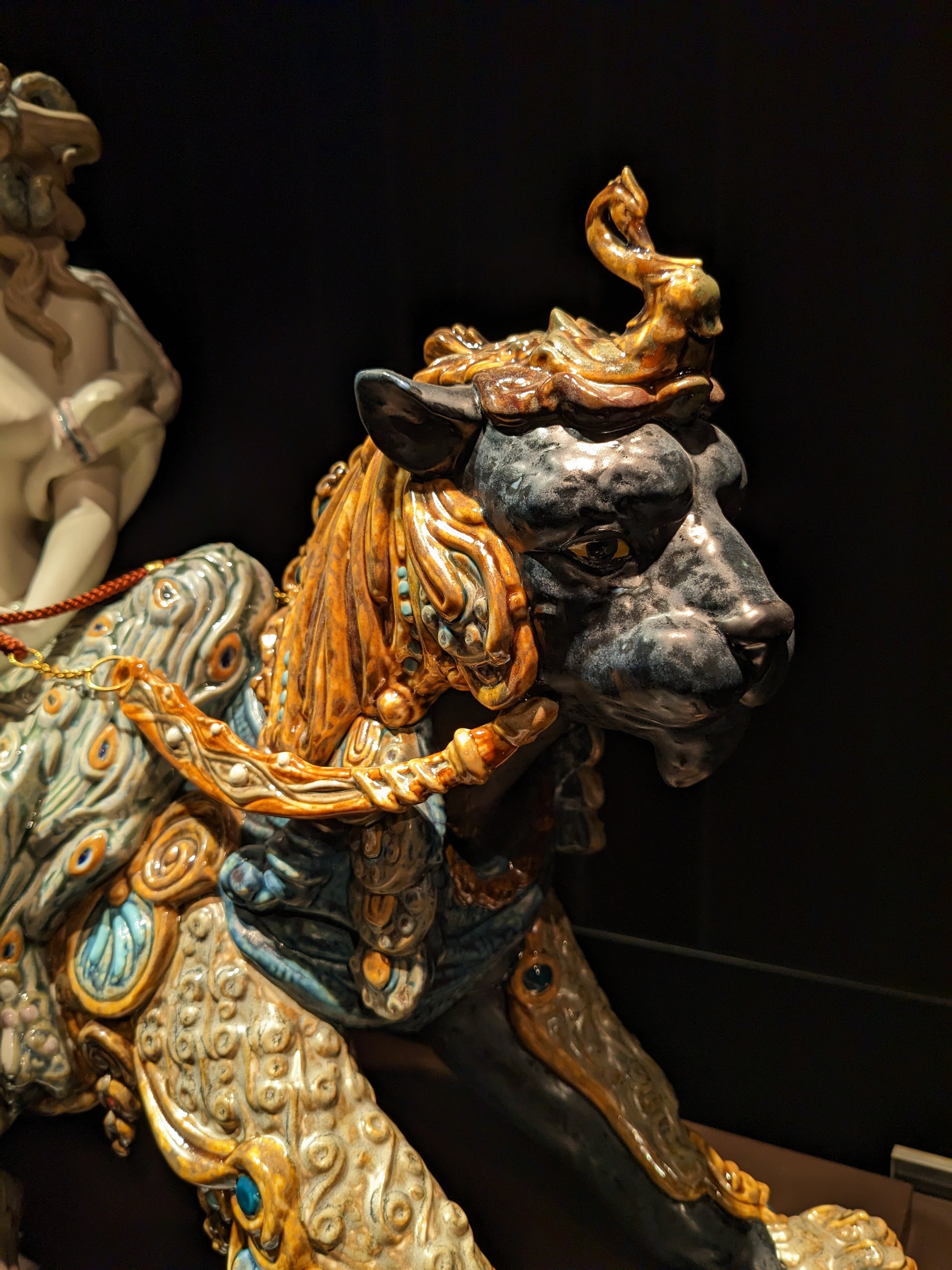 Lladró Bacchante on A Panther Woman Sculpture Limited Edition   FormFluent