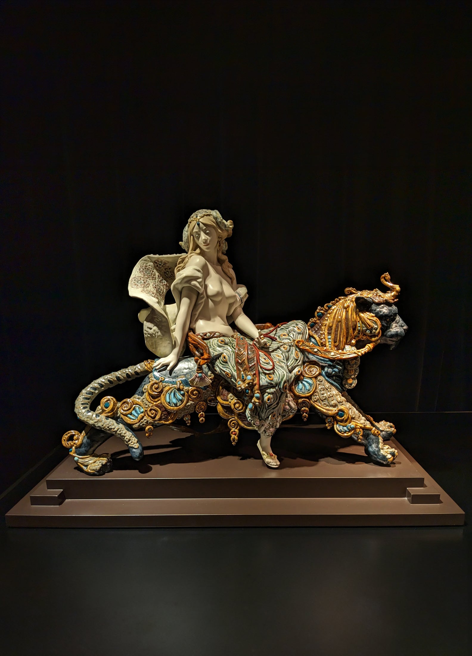 Lladró Bacchante on A Panther Woman Sculpture Limited Edition   FormFluent