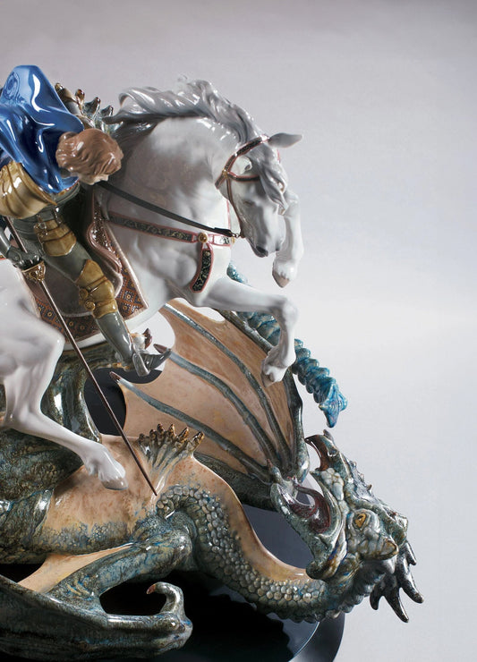 Lladró St George and The Dragon Sculpture Limited Edition by Lladró at FormFluent
