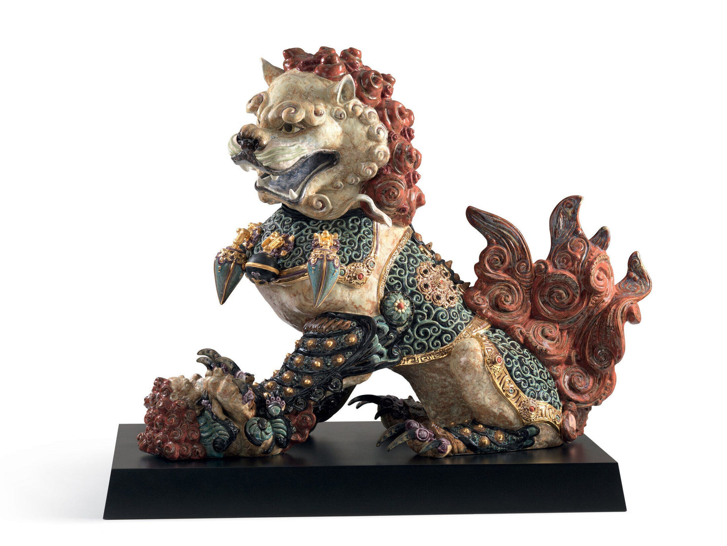 Lladró Guardian Lioness Sculpture Red Limited Edition FormFluent