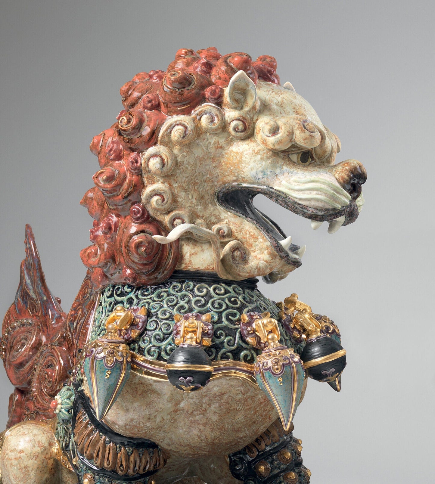 Lladró Guardian Lion Sculpture Red Limited Edition FormFluent