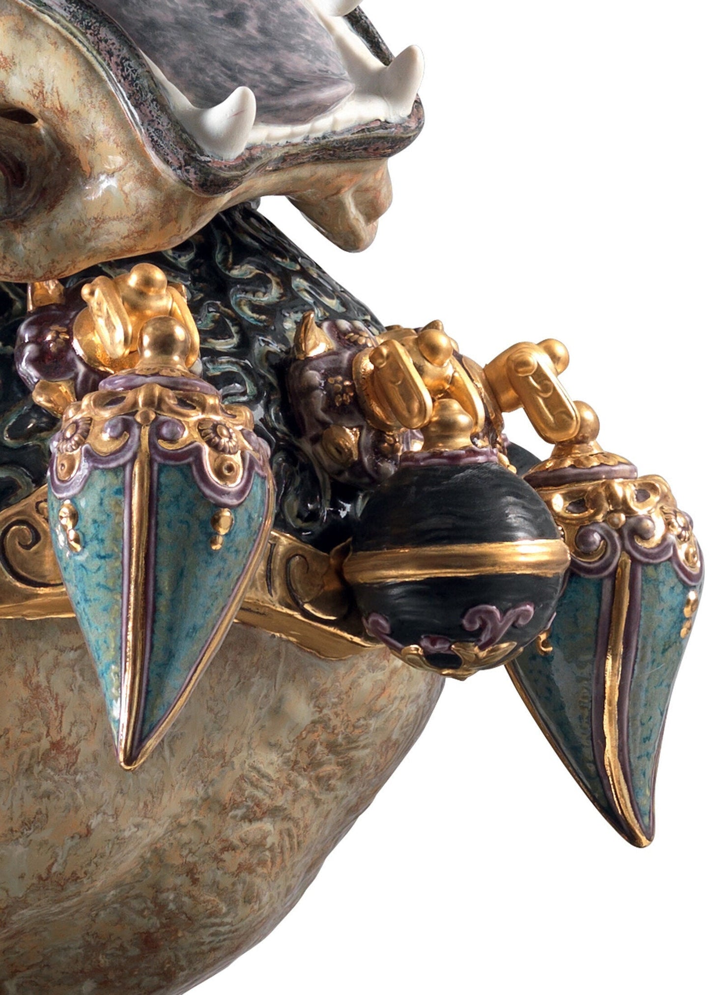 Lladró Guardian Lion Sculpture Red Limited Edition by Lladró at FormFluent