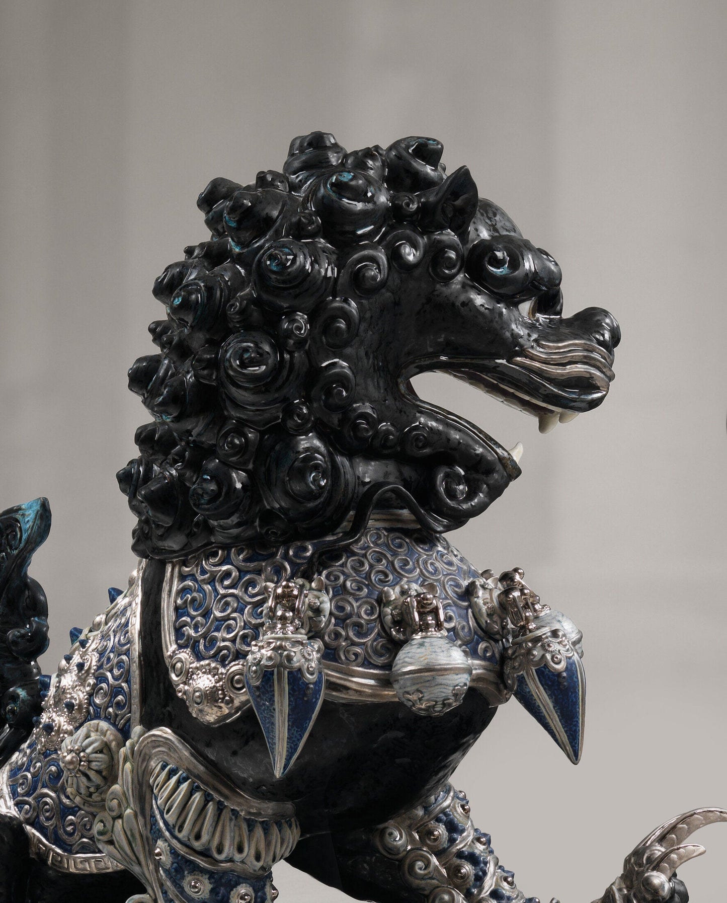 Guardian Lioness Sculpture Black Limited Edition