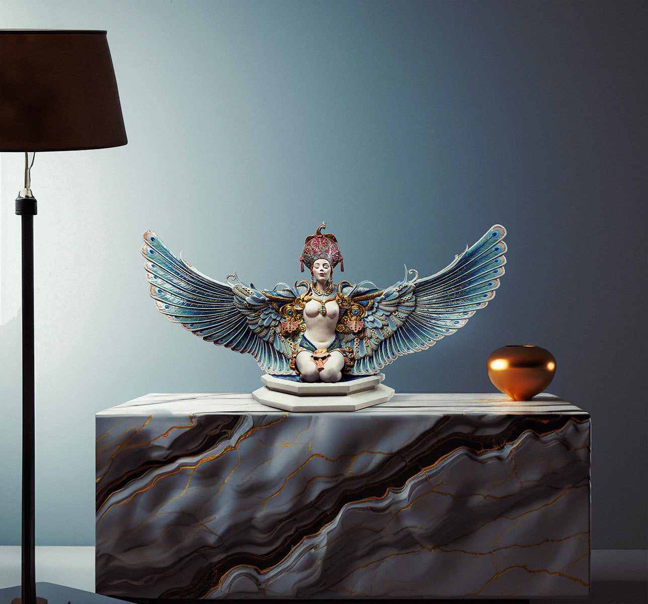 Buy Authentic Lladró Lladró Winged Fantasy Woman Sculpture Limited Edition - FormFluent Sydney Australia