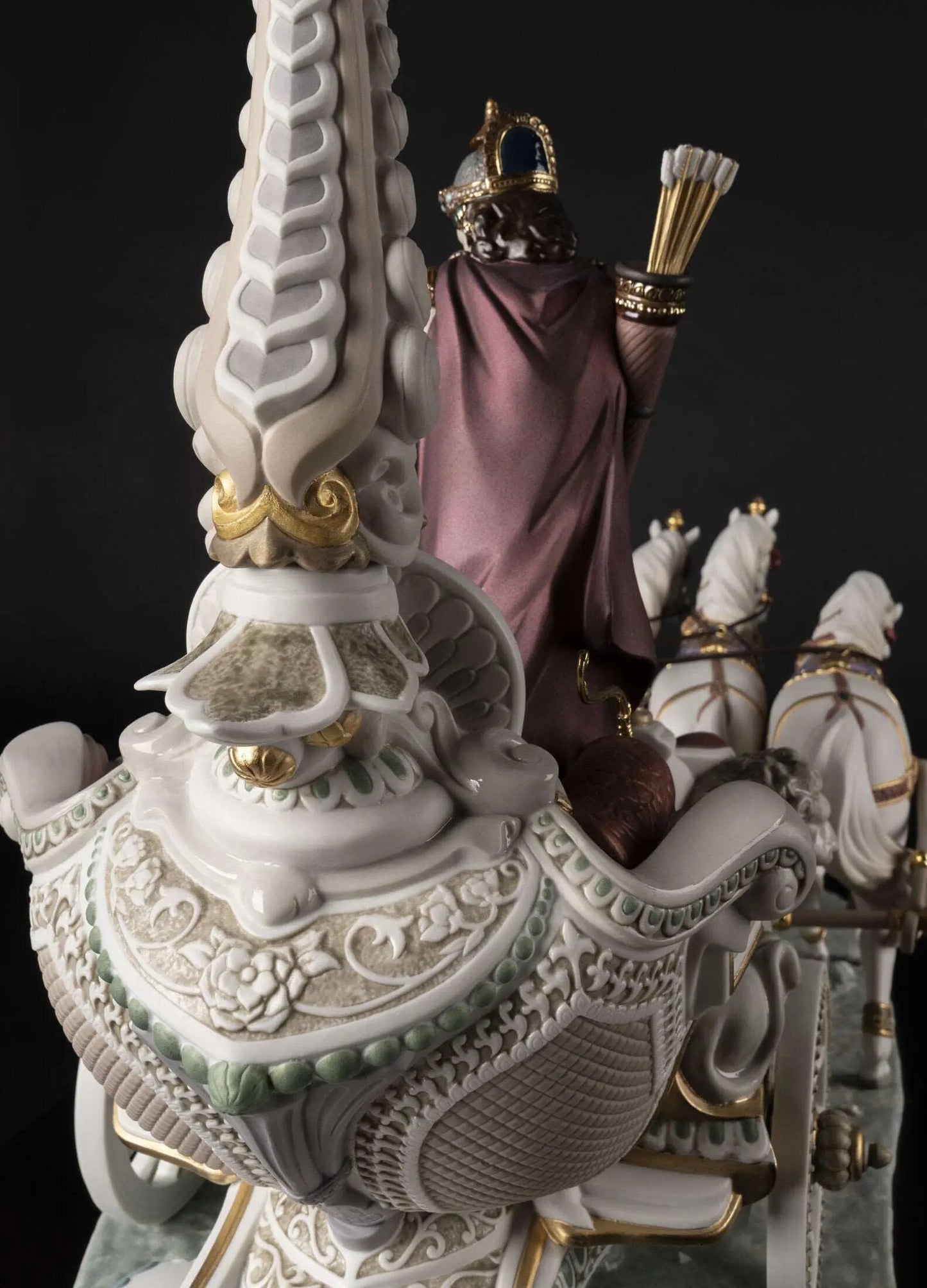 Lladró Gita Saar Lord Krishna and Arjuna Sculpture Limited Edition Sculpture by Lladró at FormFluent