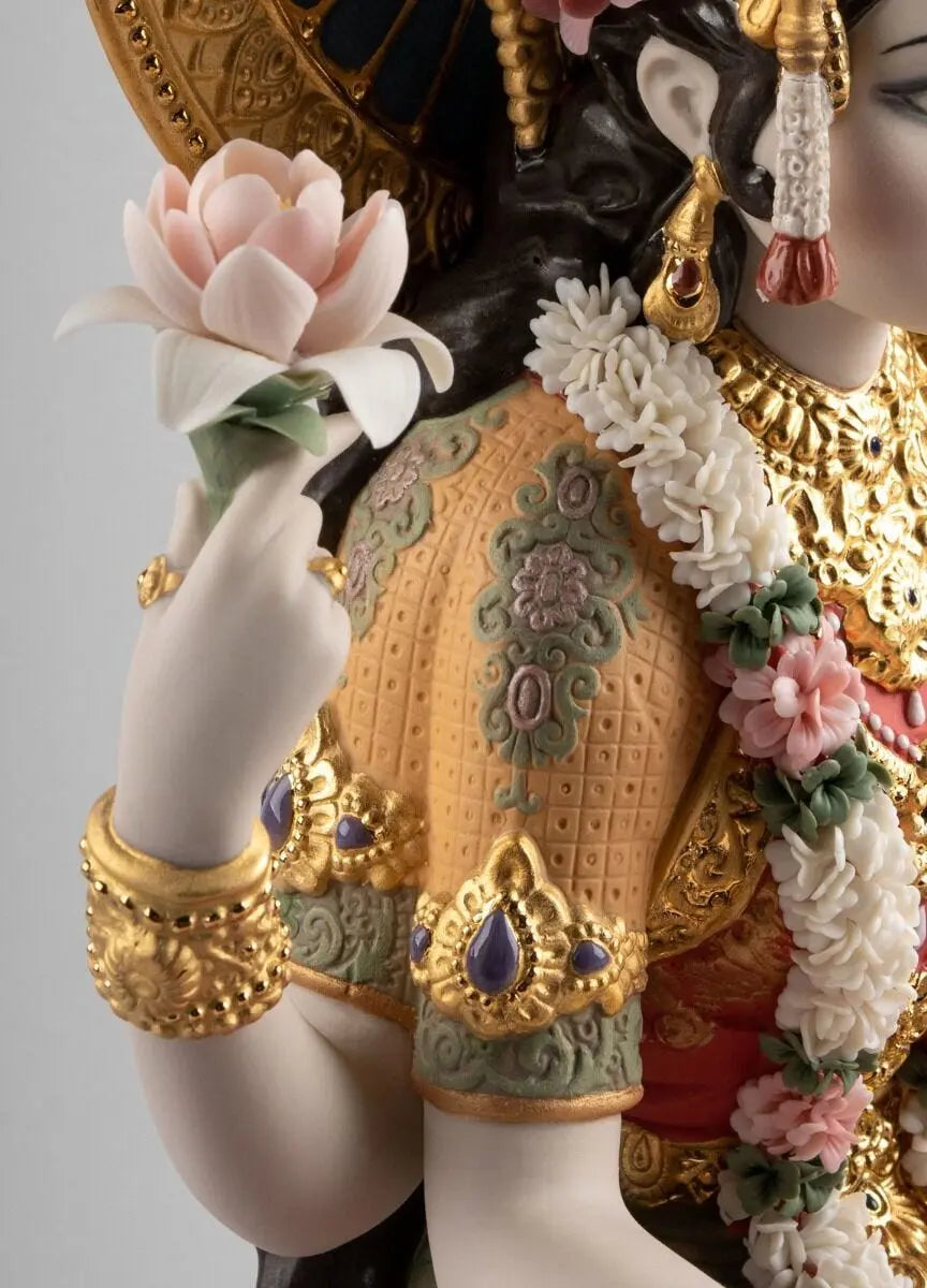 Lladró Goddess Lakshmi Sculpture Limited Edition Sculpture by Lladró at FormFluent