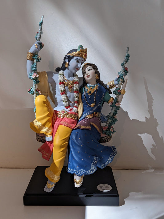 Lladró Radha Krishna on a Swing Limited Edition by Lladró at FormFluent