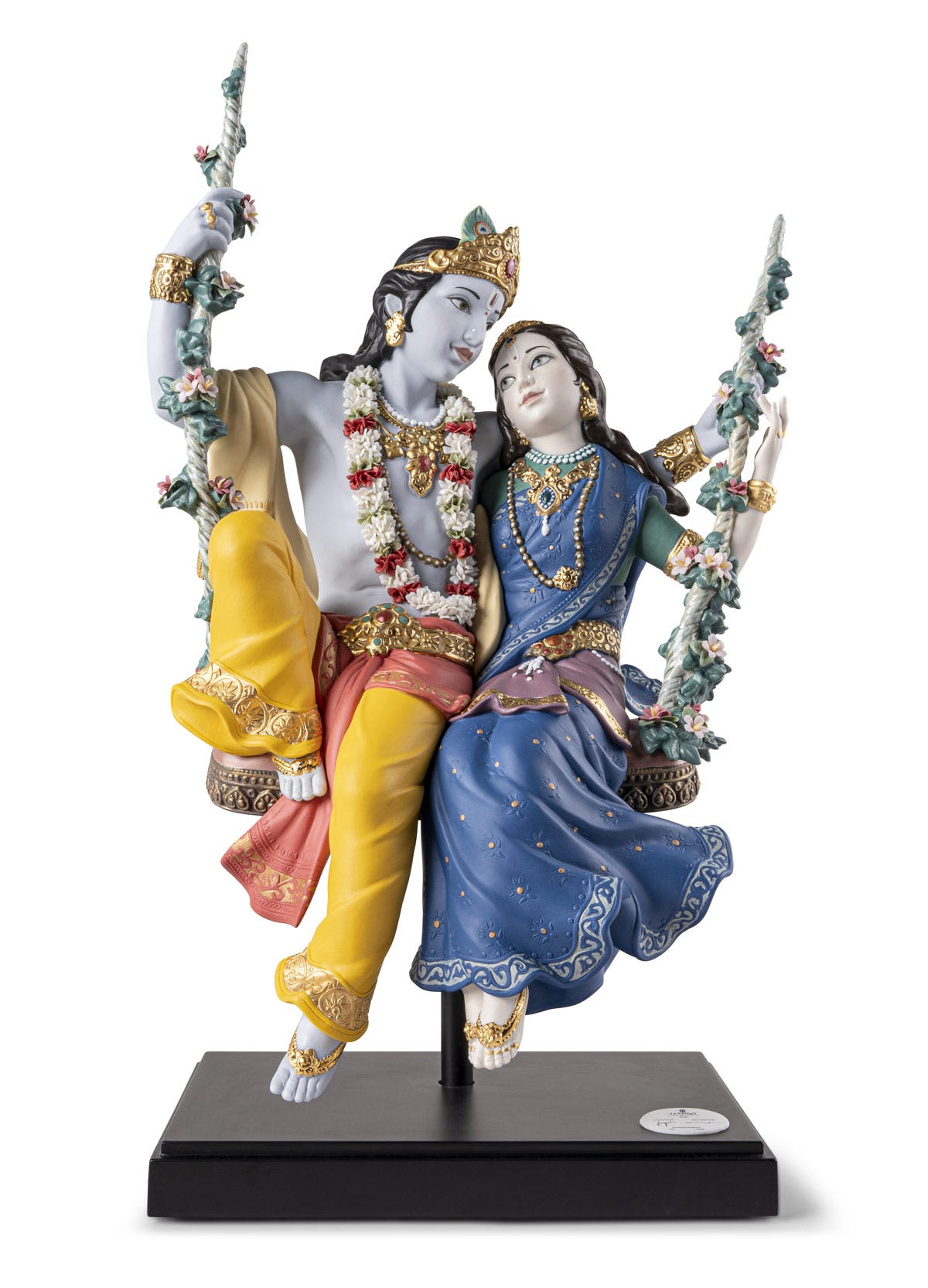 Lladró Radha Krishna on a Swing Limited Edition by Lladró at FormFluent