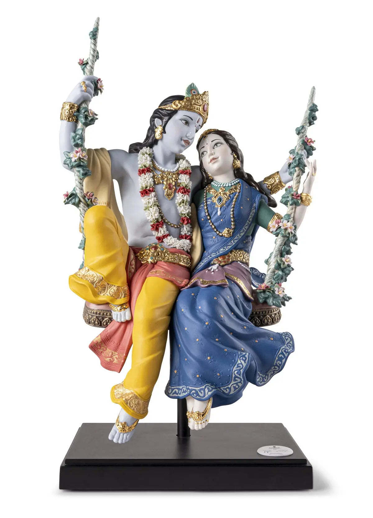 Lladró Radha Krishna on a Swing Limited Edition Sculpture by Lladró at FormFluent