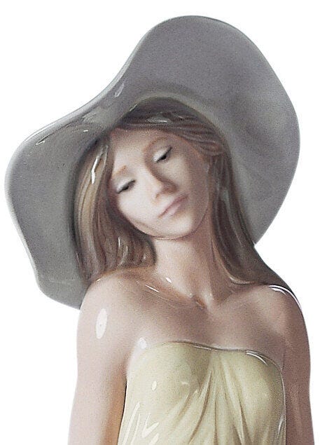 Buy Authentic Lladró Lladró Time for Reflection Woman Figurine - FormFluent Sydney Australia