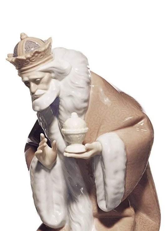 Lladró King Melchior Nativity Figurine II by Lladró at FormFluent
