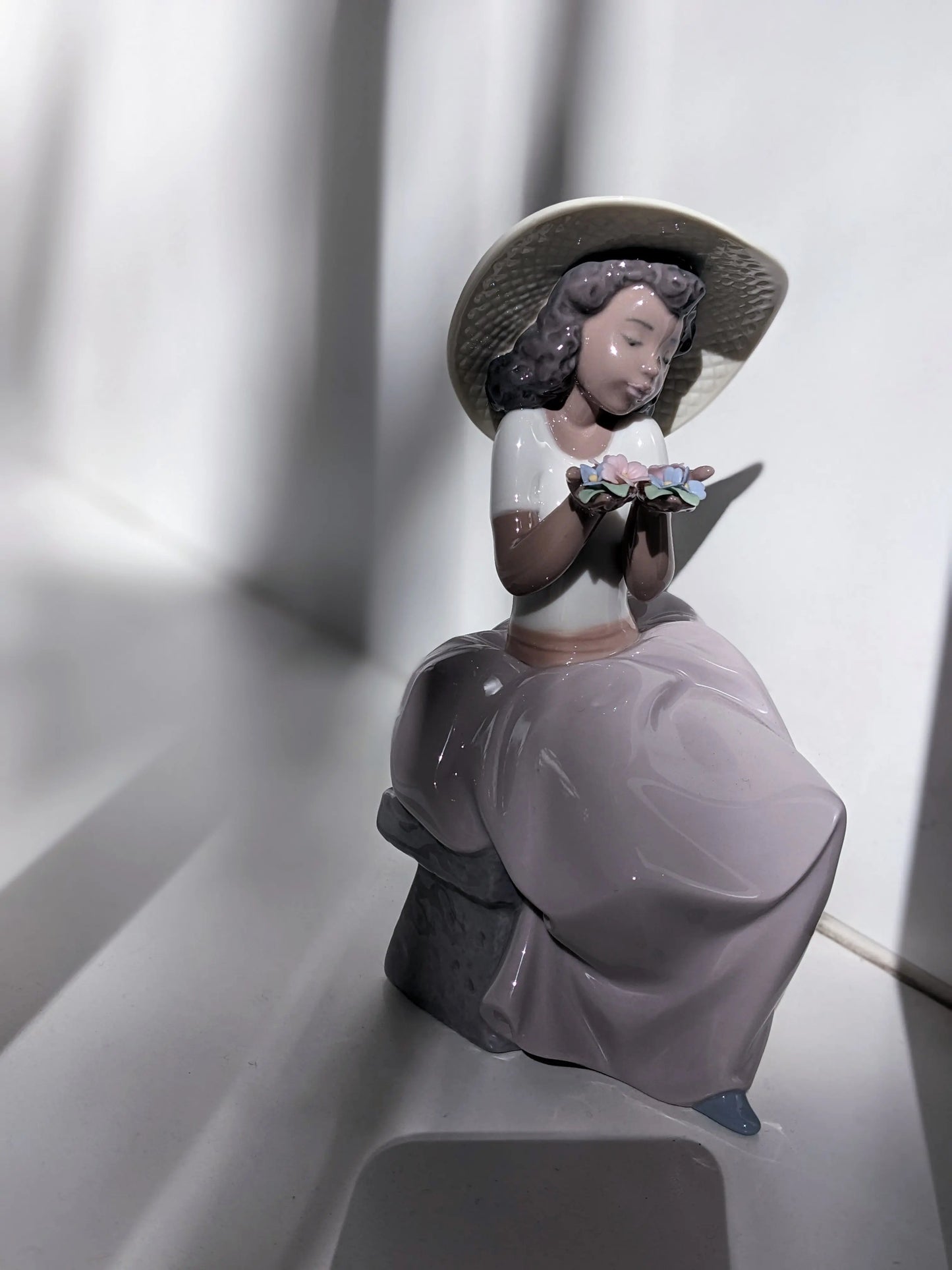 Lladró Sweet Fragrance Girl Figurine Sculpture by Lladró at FormFluent