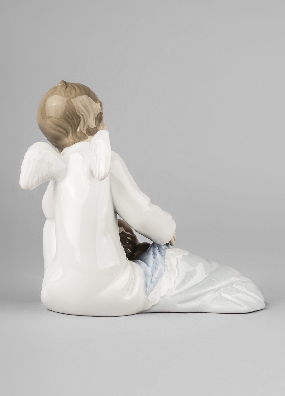 Lladró My Guardian Angel Child Blue Figurine Sculpture by Lladró at FormFluent Sydney, Australia