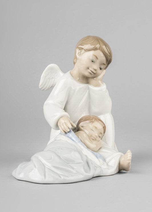 Buy Authentic Lladró Lladró My Guardian Angel Blue Figurine Sculpture - FormFluent Sydney Australia