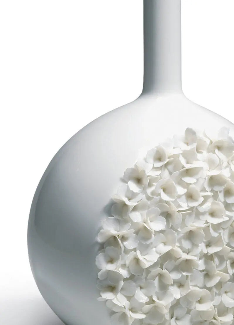 Lladró White Canvas Vase Flowers Tapestry by Bodo Sperlein Vase by Lladró at FormFluent