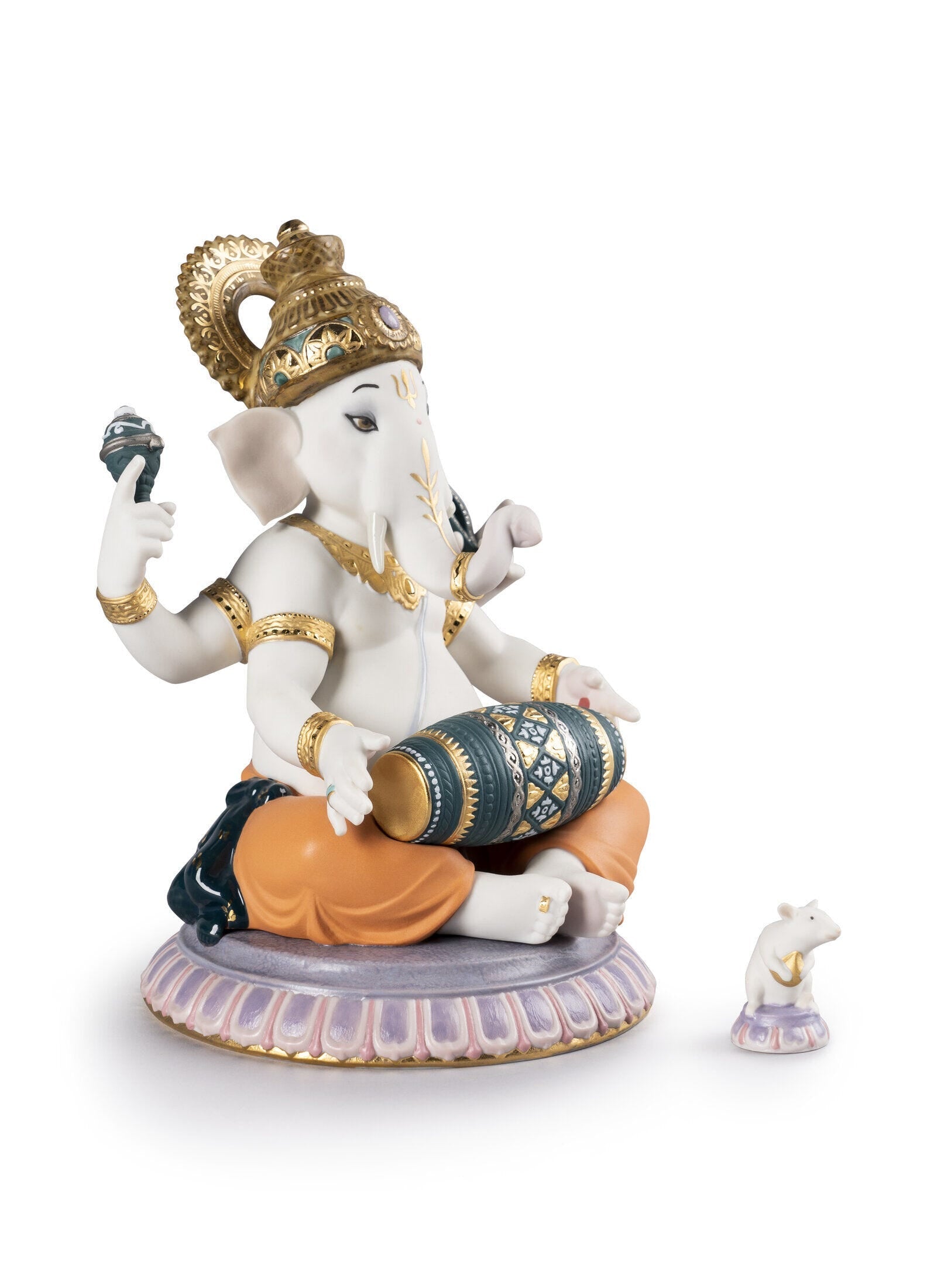 Buy Authentic Lladró Lladró Mridangam Ganesha Figurine Limited Edition Sculpture - FormFluent Sydney Australia
