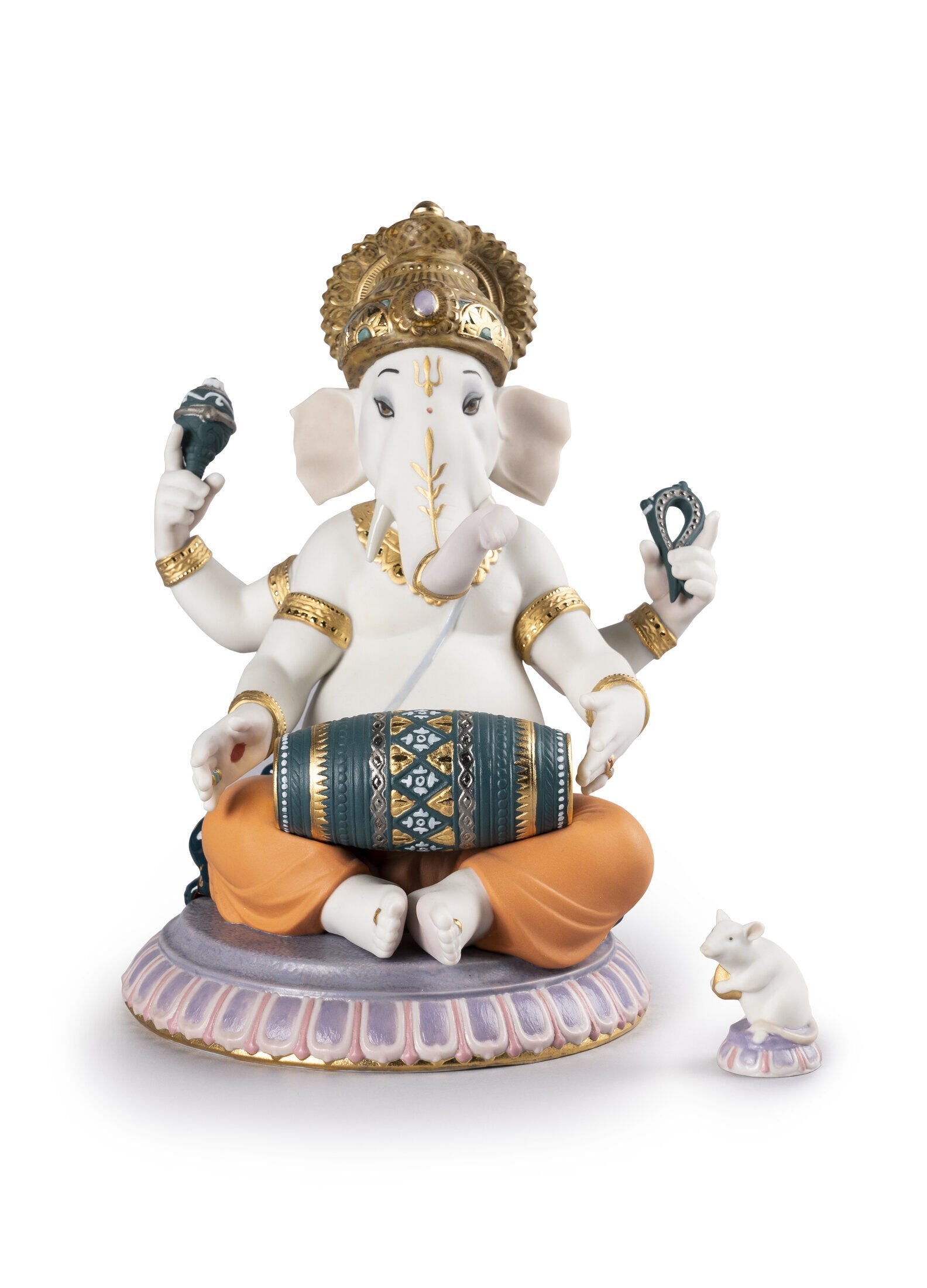 Buy Authentic Lladró Lladró Mridangam Ganesha Figurine Limited Edition Sculpture - FormFluent Sydney Australia