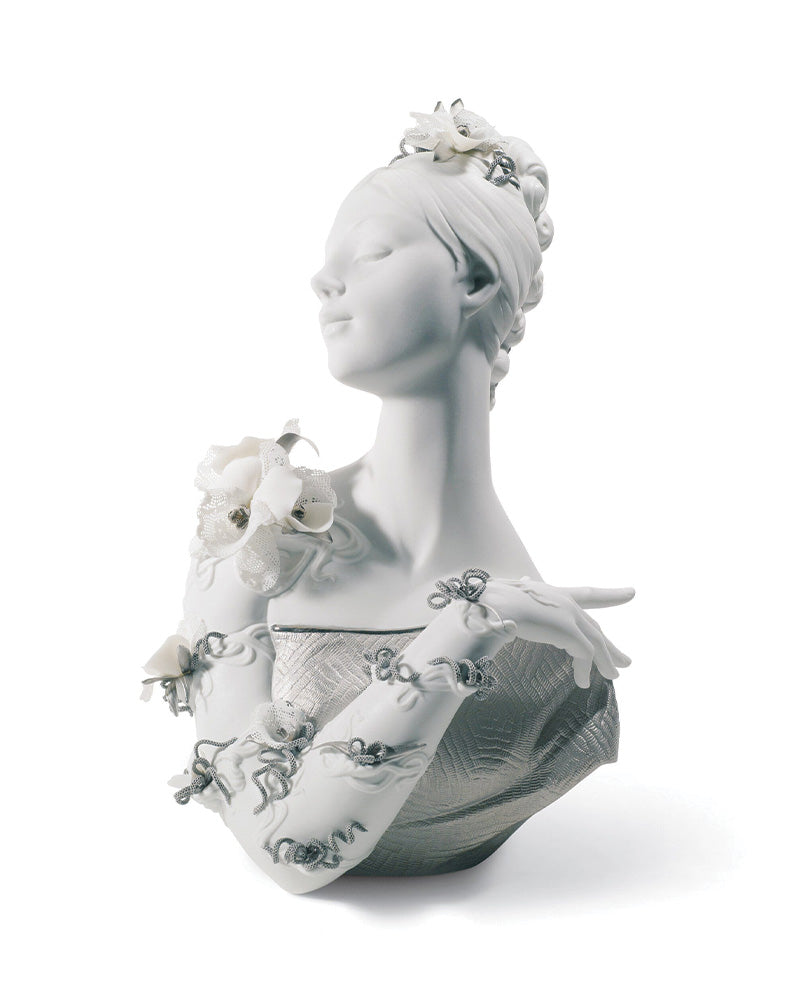 Lladró My Fair Lady Bust Figurine Silver Lustre   FormFluent