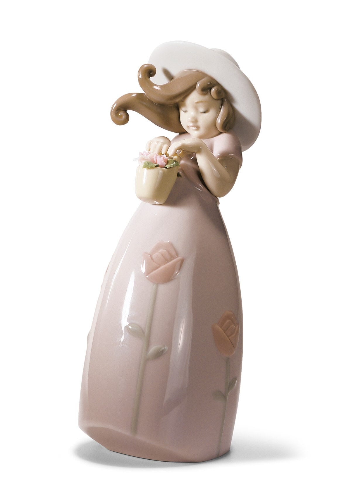 Lladró Little Rose Girl Figurine Sculpture by Lladró at FormFluent Sydney, Australia