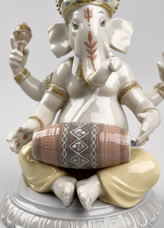 Lladró Mridangam Ganesha Figurine FormFluent