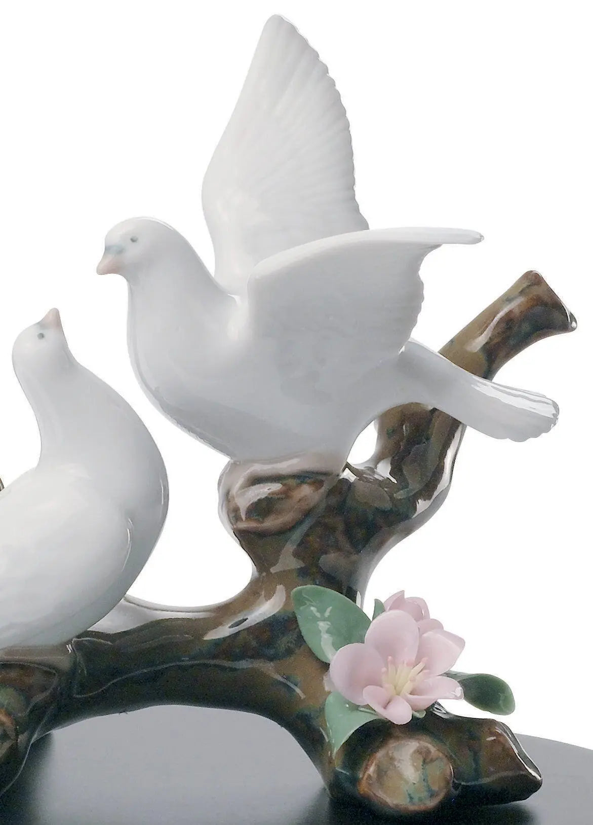 Lladró Doves on A Cherry Tree Figurine Sculpture by Lladró at FormFluent