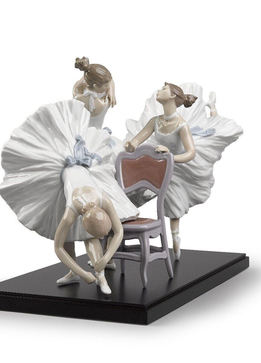Lladró Backstage Ballet Women Figurine Limited Edition Sculpture by Lladró at FormFluent