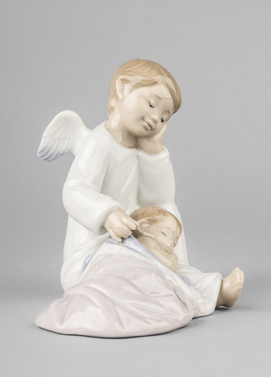 Buy Authentic Lladró Lladró My Guardian Angel Pink Figurine Sculpture - FormFluent Sydney Australia