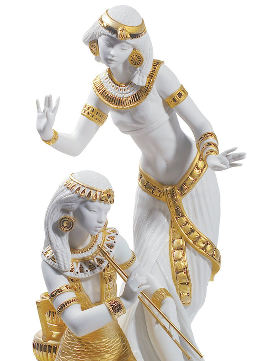 Lladró Dancers from The Nile Figurine Golden Lustre Limited Edition by Lladró at FormFluent