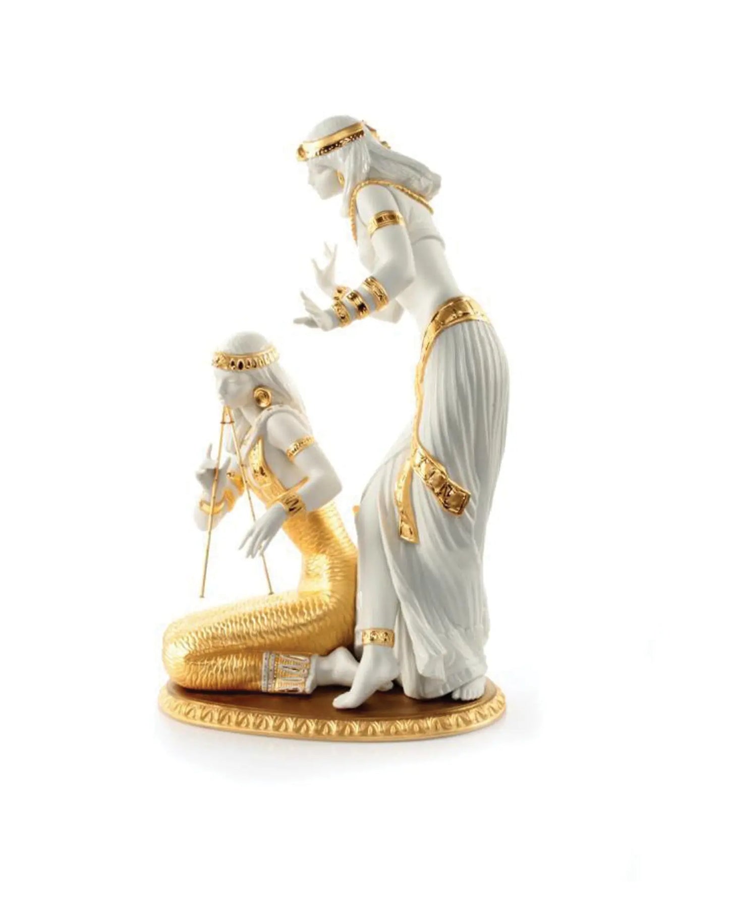 Lladró Dancers from The Nile Figurine Gold Lustre Limited Edition Sculpture by Lladró at FormFluent