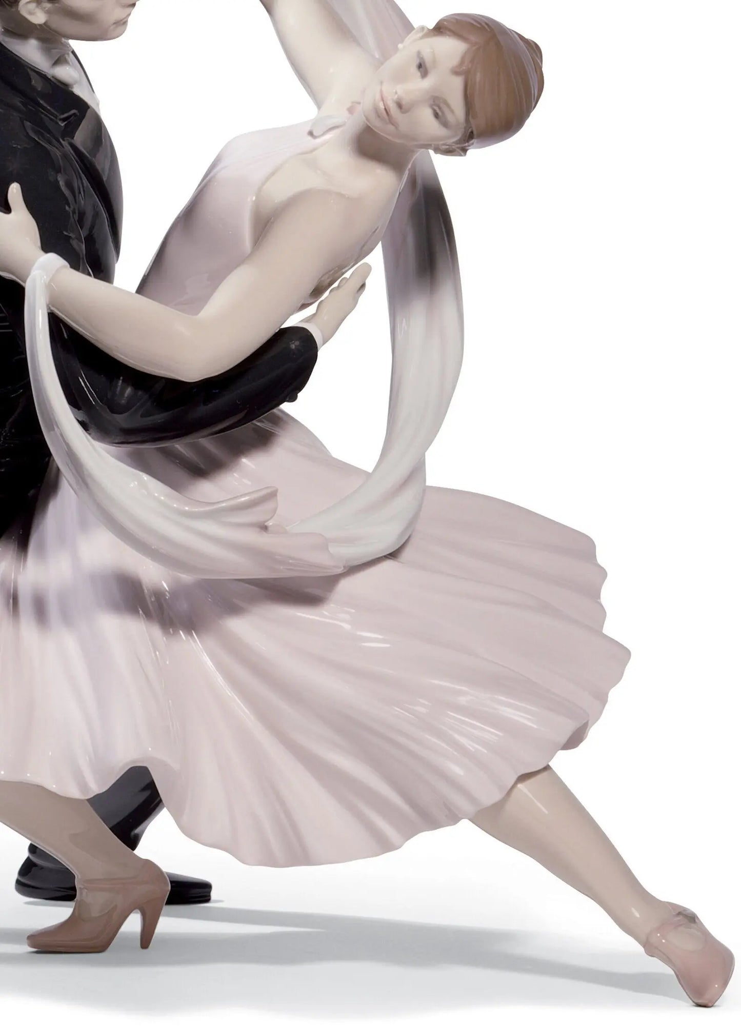 Lladró Elegant Foxtrot Dancer Couple Figurine Limited Edition Sculpture by Lladró at FormFluent