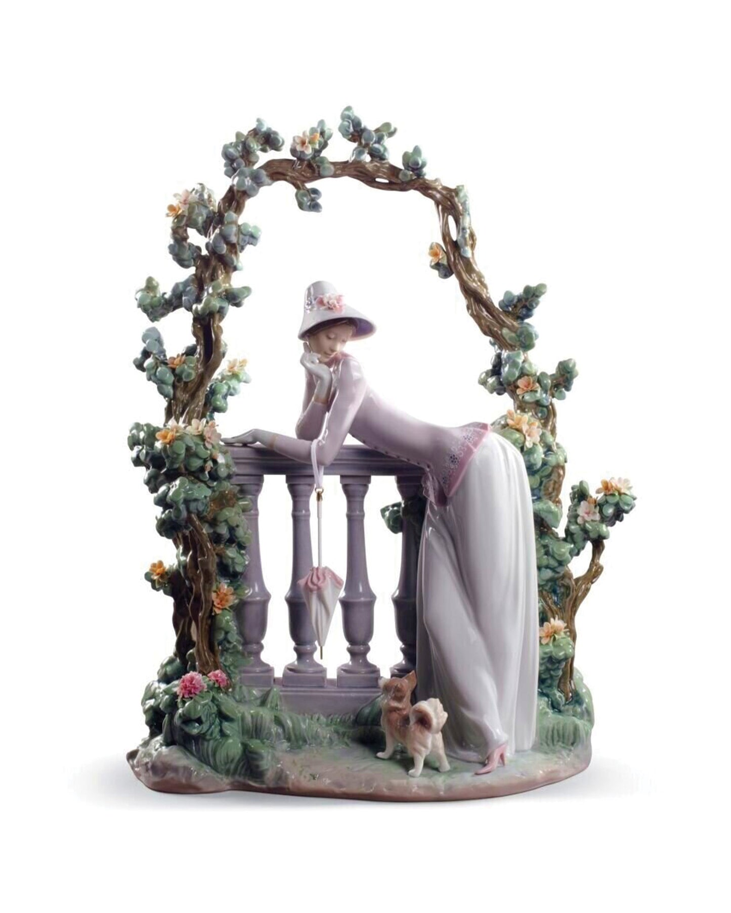 Lladró In The Balustrade Woman Sculpture FormFluent