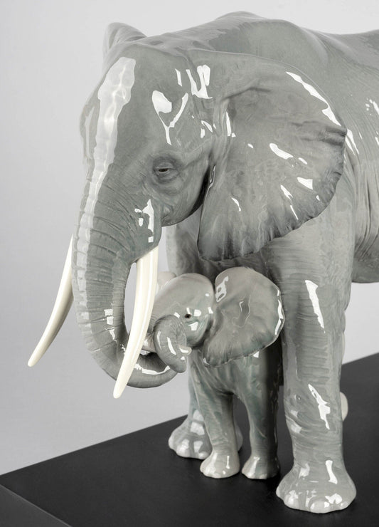 Lladró Leading The Way Elephants Sculpture Sculpture by Lladró at FormFluent