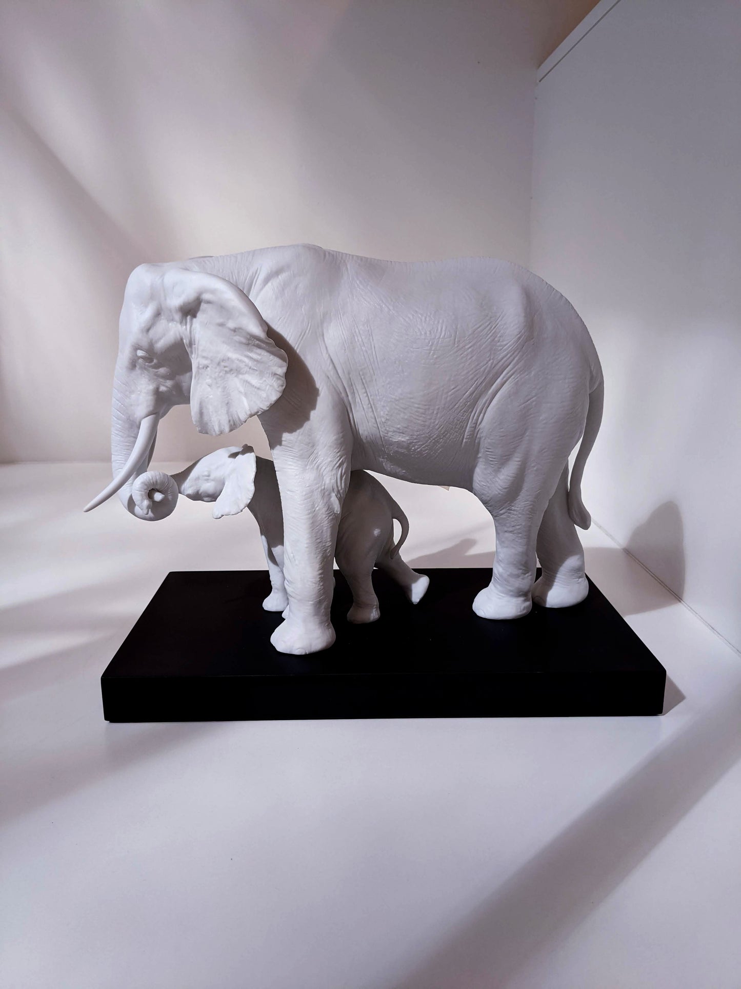 Leading The Way Elephants White Sculpture
