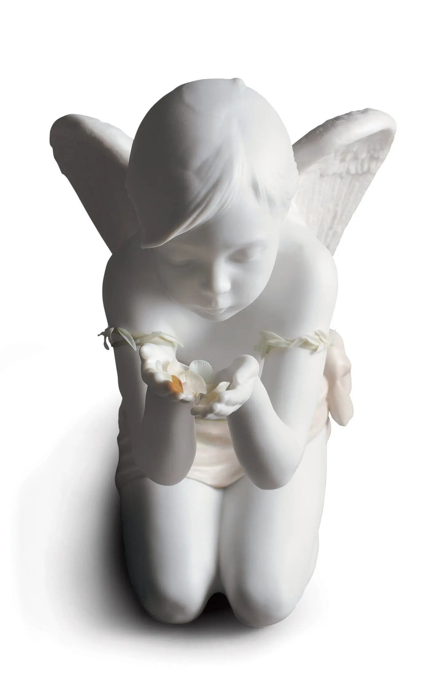 Lladró A Fantasy Breath Angel Matt White Figurine Sculpture by Lladró at FormFluent