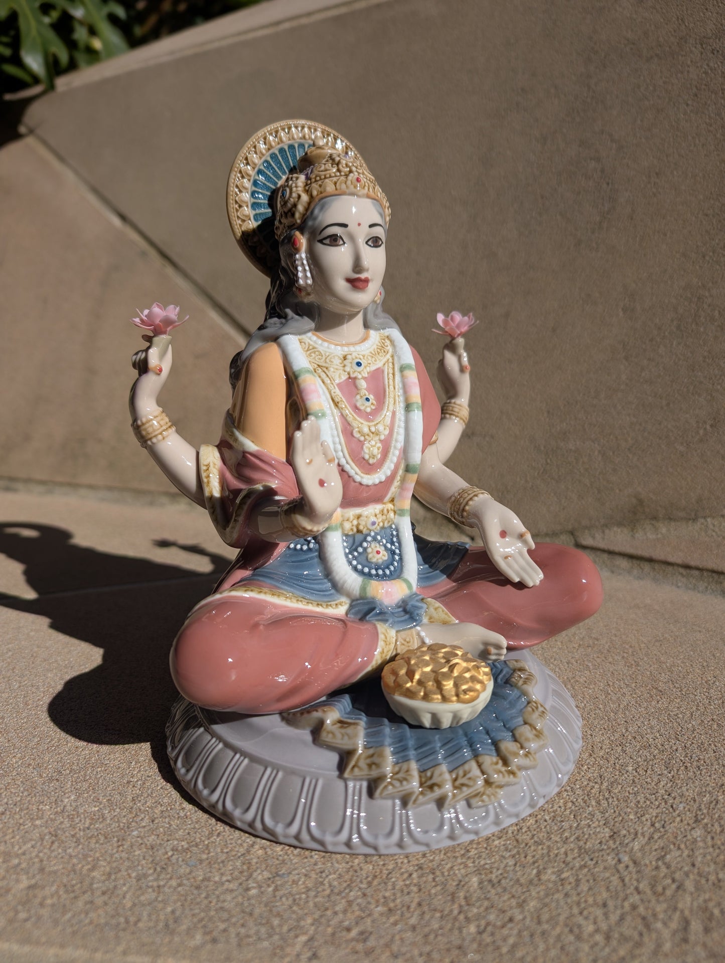 Lladró Goddess Sri Lakshmi Figurine Sculpture by Lladró at FormFluent
